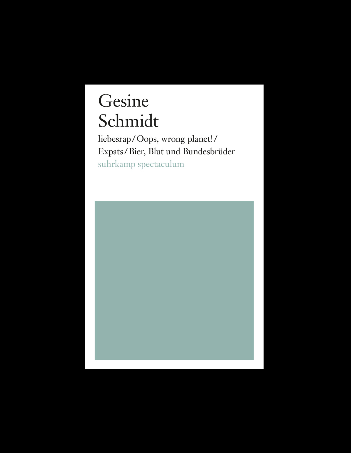 Gesine_Schmidt_suhrkamp_spectaculum_cover_black